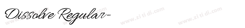 Dissolve Regular字体转换 Dissolve Regular字体转换